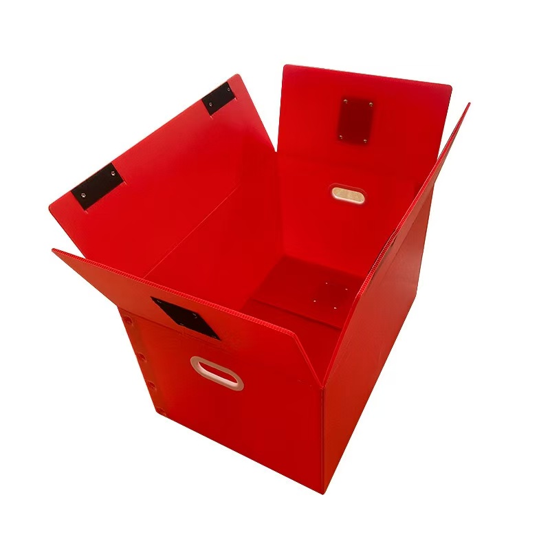 Foldable PP Corrugated Plastic Turnover Box cum Velcro Flap