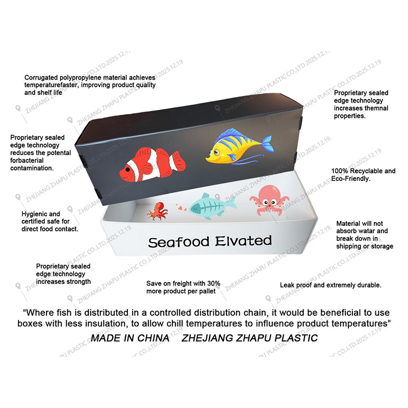 Humor-probatio Stackable Corflute Plastic Seafood Box