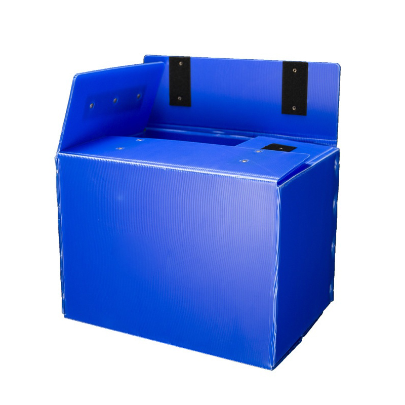 Manu Portable foramen PP Corrugated Plastic movens Box cum Velcro Lid