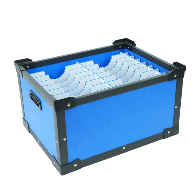 Stackable PP Corrugated crate curva Slote dividentes