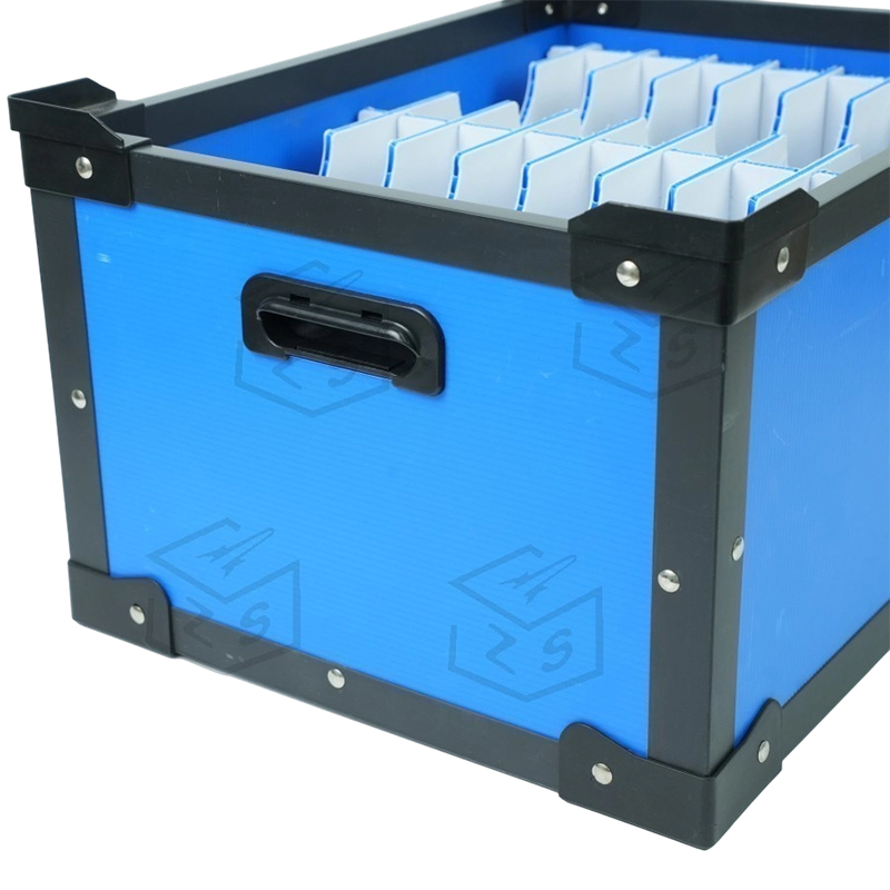 Stackable PP Corrugated crate curva Slote dividentes