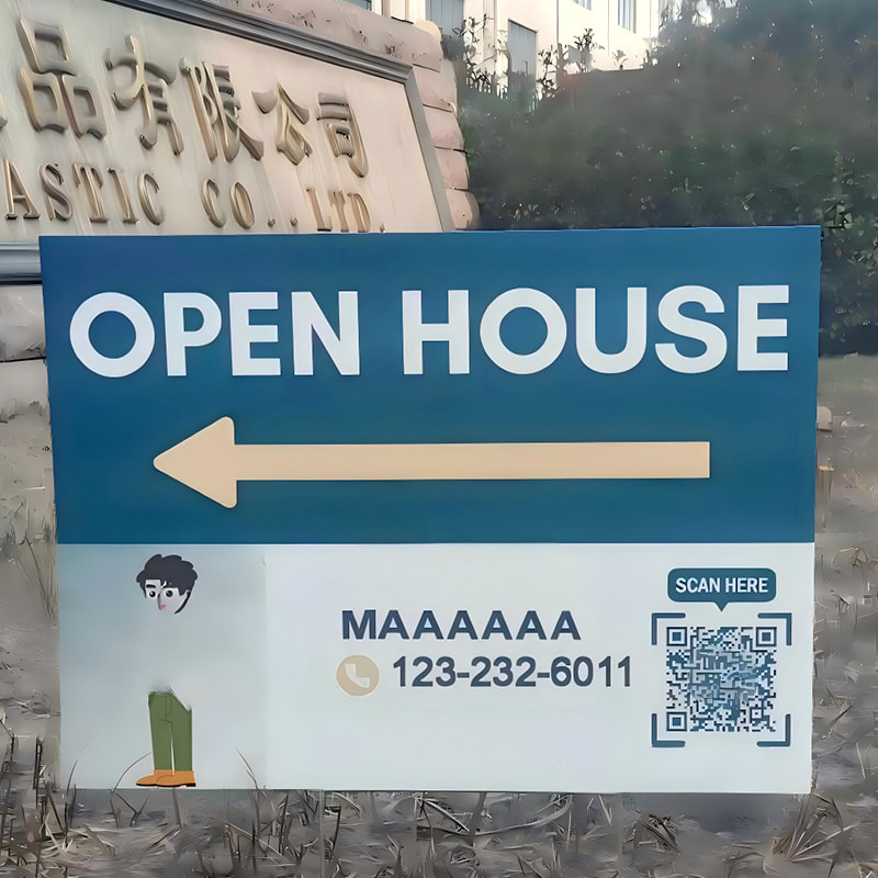 UV Resistant Corrugated plastic area Sign