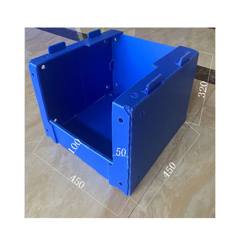 Stackable PP Corrugated Plastic Partibus Delige Bin cum Anima perforata